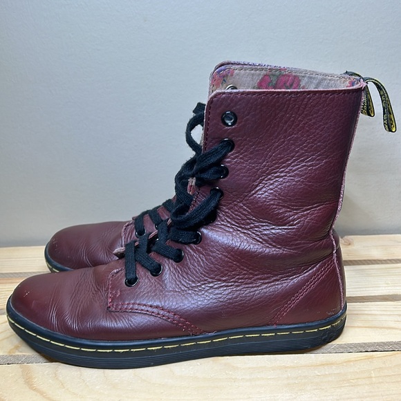 Dr. Martens Stratford Air Wair Boots Women's Size 6 Burgundy/Maroon AW004 - Picture 5 of 6